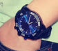 Blue Red Plate Wrist Watch